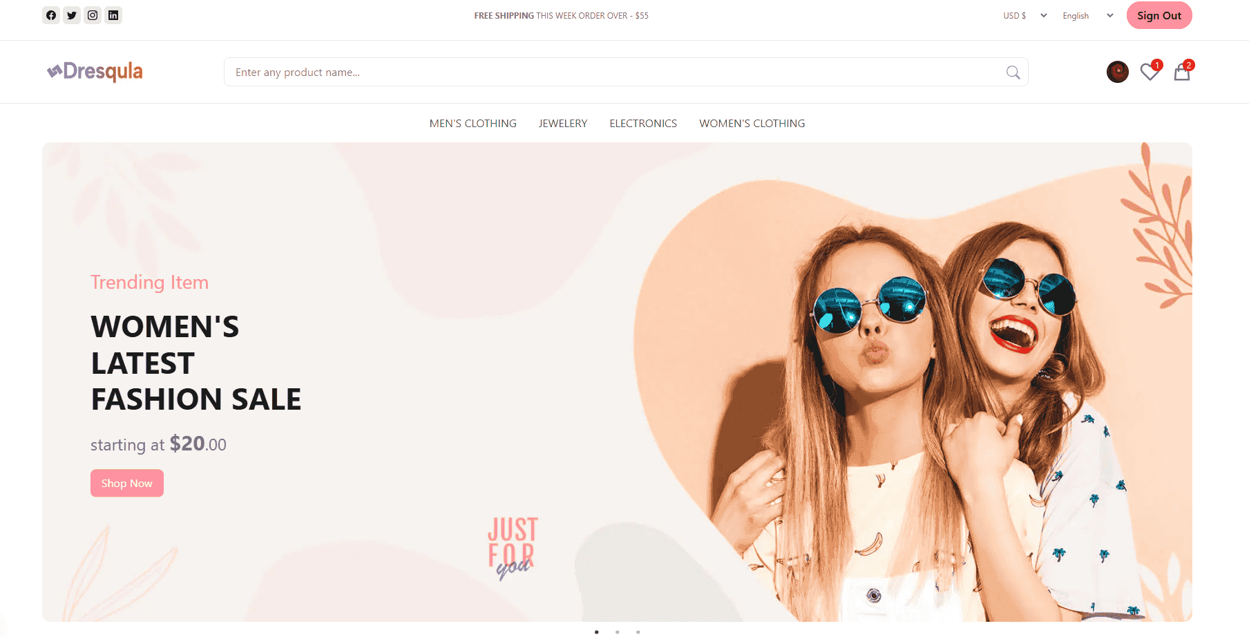 Dresqula – Modern E-Commerce Platform